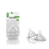 Twistshake® 2x Cucelj Anti-Colic za stekleničko M (2 M +)