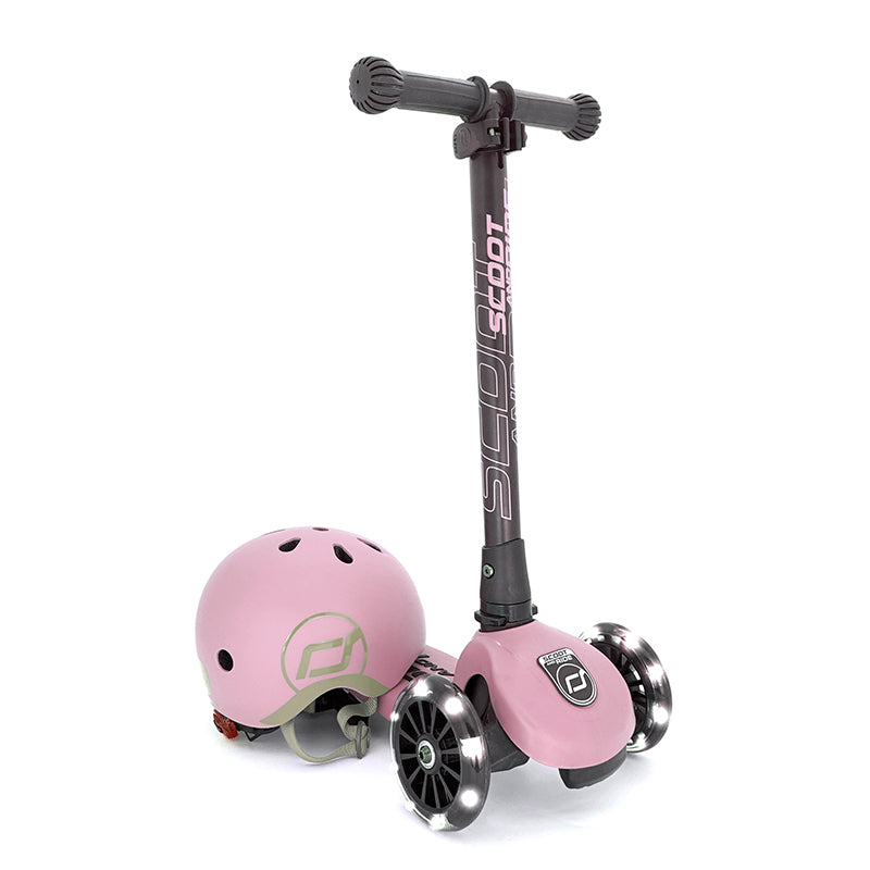 Scoot & Ride® Otroški skiro Highwaykick 3 Rose LED Scoot & Ride