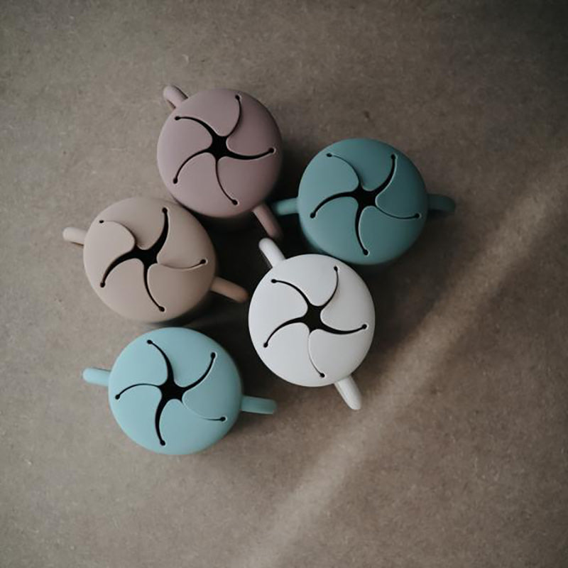 Mushie® Silikonska posodica za prigrizke Blush Mushie