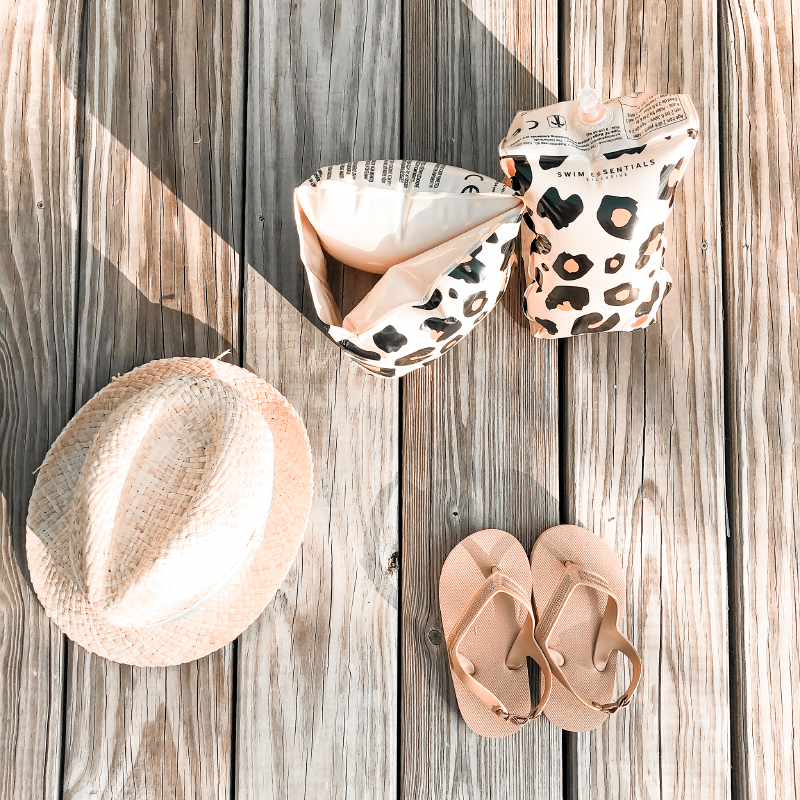 Swim Essentials® Rokavčki Beige Leopard (0-2 L) Swim Essentials