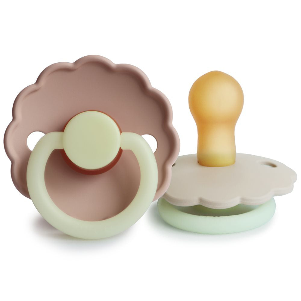 Frigg® Duda iz kavčuka Daisy Blush/Cream Night 6-18 M FRIGG