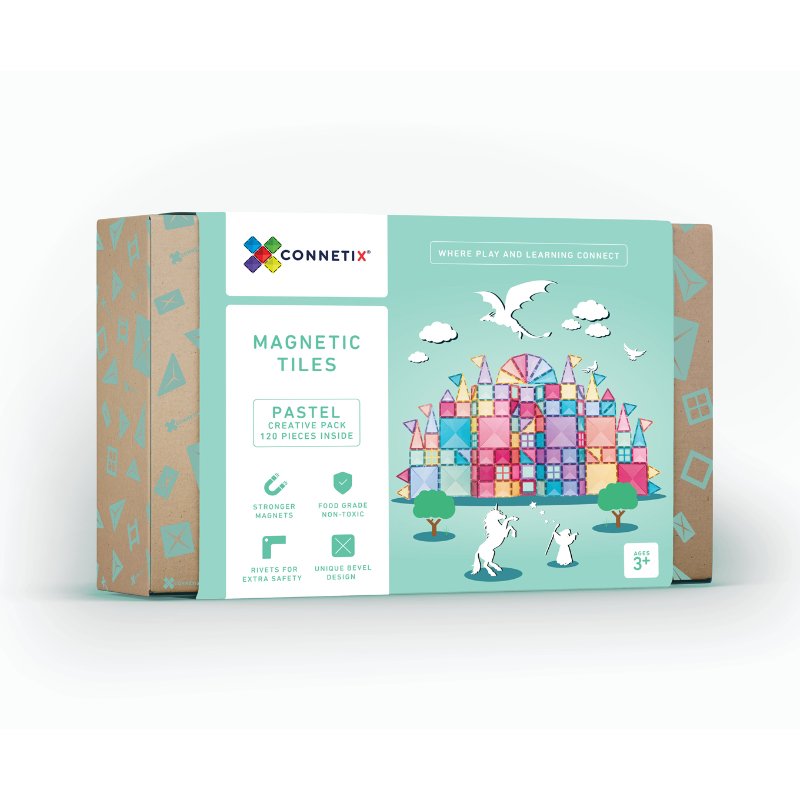 Connetix® Magnetne ploščice Pastel Creative Pack 120-delni Connetix
