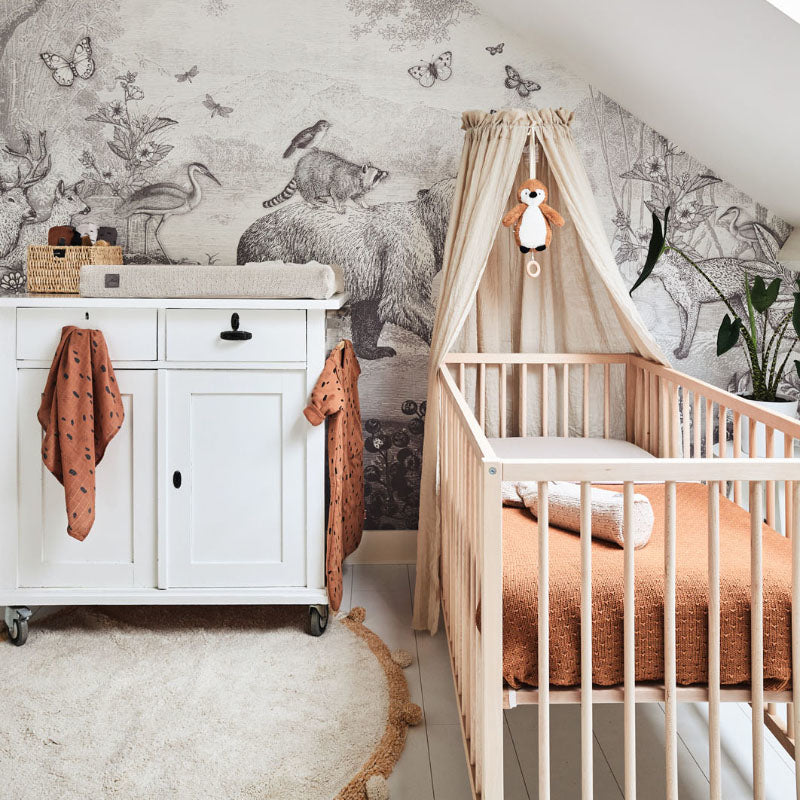 Jollein® Bombažna rjuha Ivory/Nougat 2 kosa 120x60 Jollein