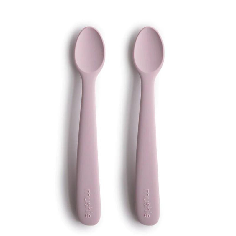 Mushie® Set dveh silikonskih žličk Soft Lilac Mushie