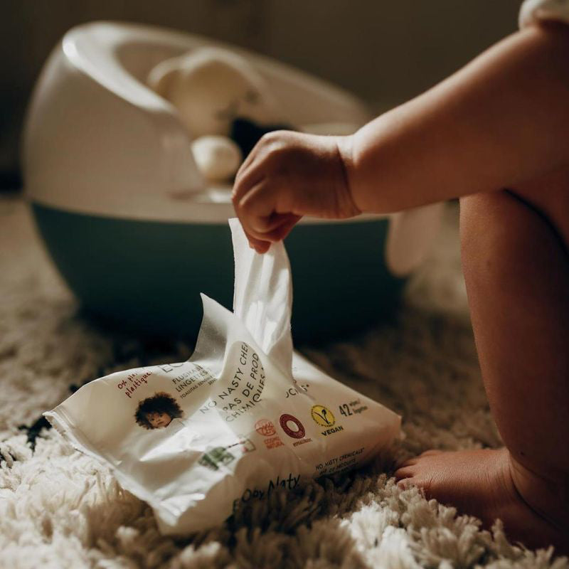 Eco by Naty® Vlažilni robčki Flushable 3x56 Eco by Naty