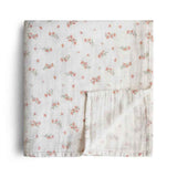 Mushie® Swaddle Pink Flowers 120x120