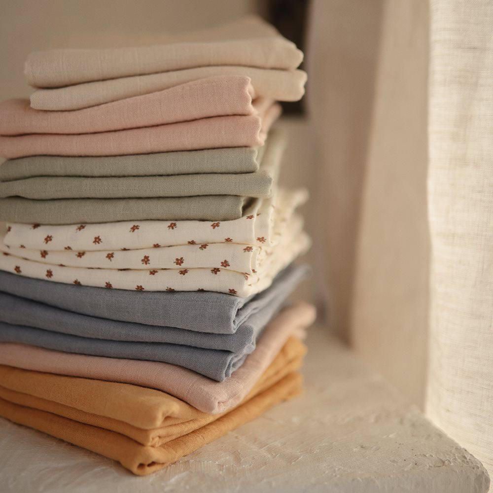 Mushie® Set treh tetra pleničk Blush 60x60 Mushie