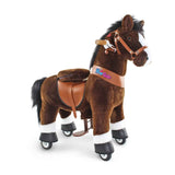 PonyCycle® Cheval sur roues Chocolate Brown avec sabot Blanc (3-4A)