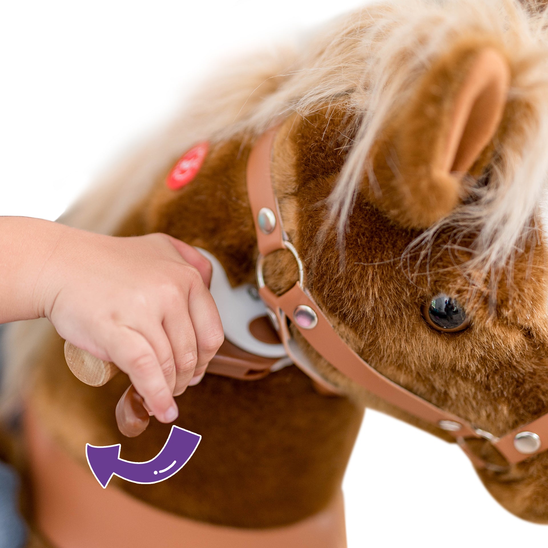 PonyCycle® Konjiček na kolesih - Brown with White Hoof (4-8L) PonyCycle