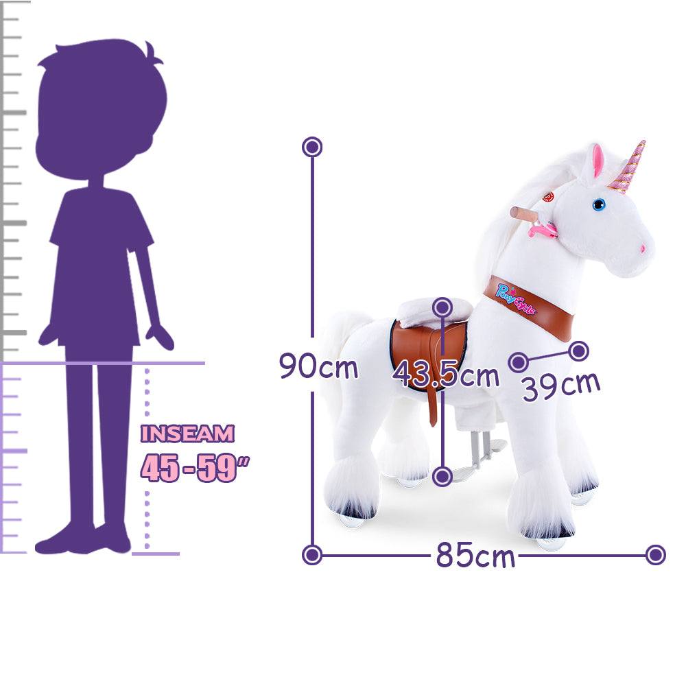 PonyCycle® Konjiček na kolesih - White Unicorn (4-8L) PonyCycle