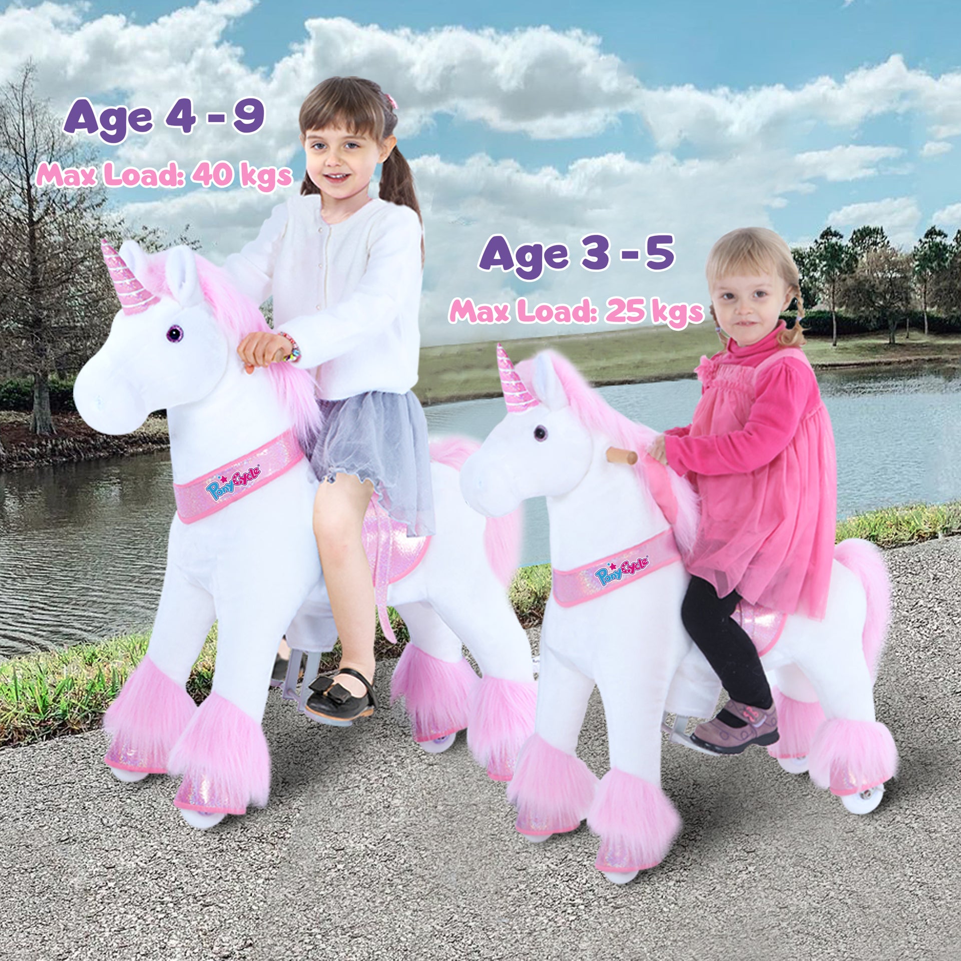PonyCycle® Konjiček na kolesih - Pink Unicorn (4-8L) PonyCycle