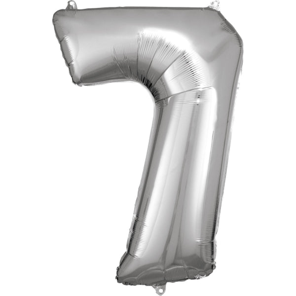 Amscan® Balon številka 7 (86 cm) Silver Amscan
