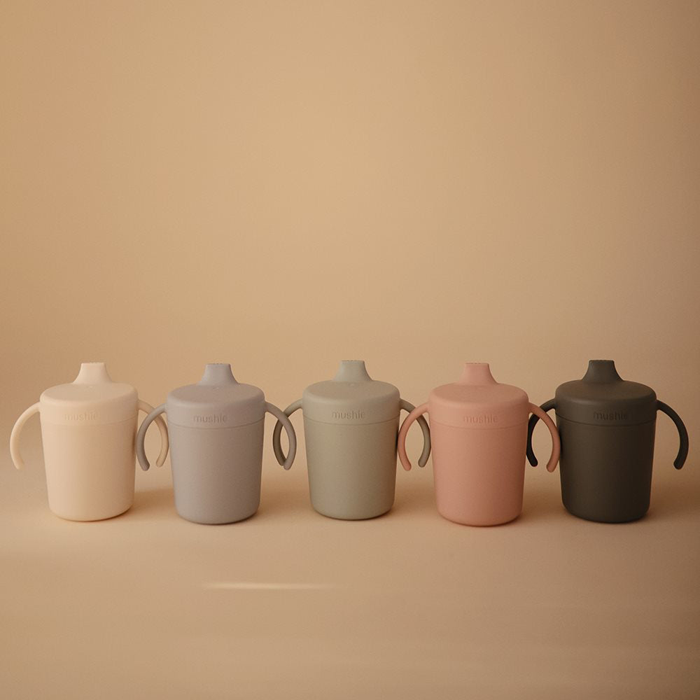 Mushie® Kozarček za učenje pitja Sippy Cup Smoke Mushie