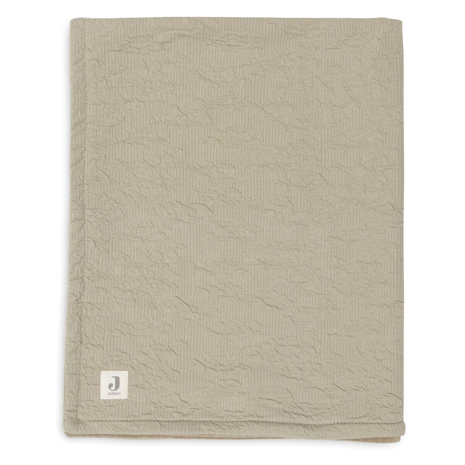 Jollein® Bombažna odejica Soft Waves Olive Green 75x100 Jollein