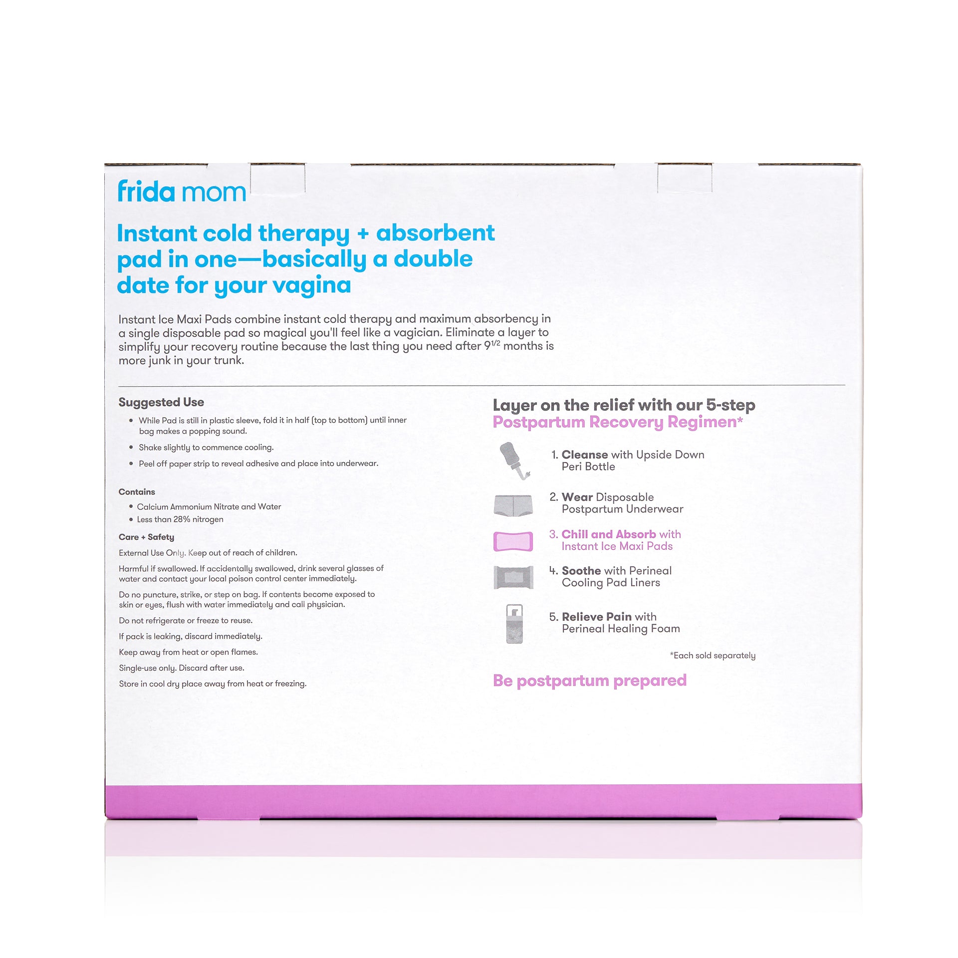 Fridamom® Poporodni vložki s funkcijo hlajenja Instant Ice Maxi 2v1 Frida
