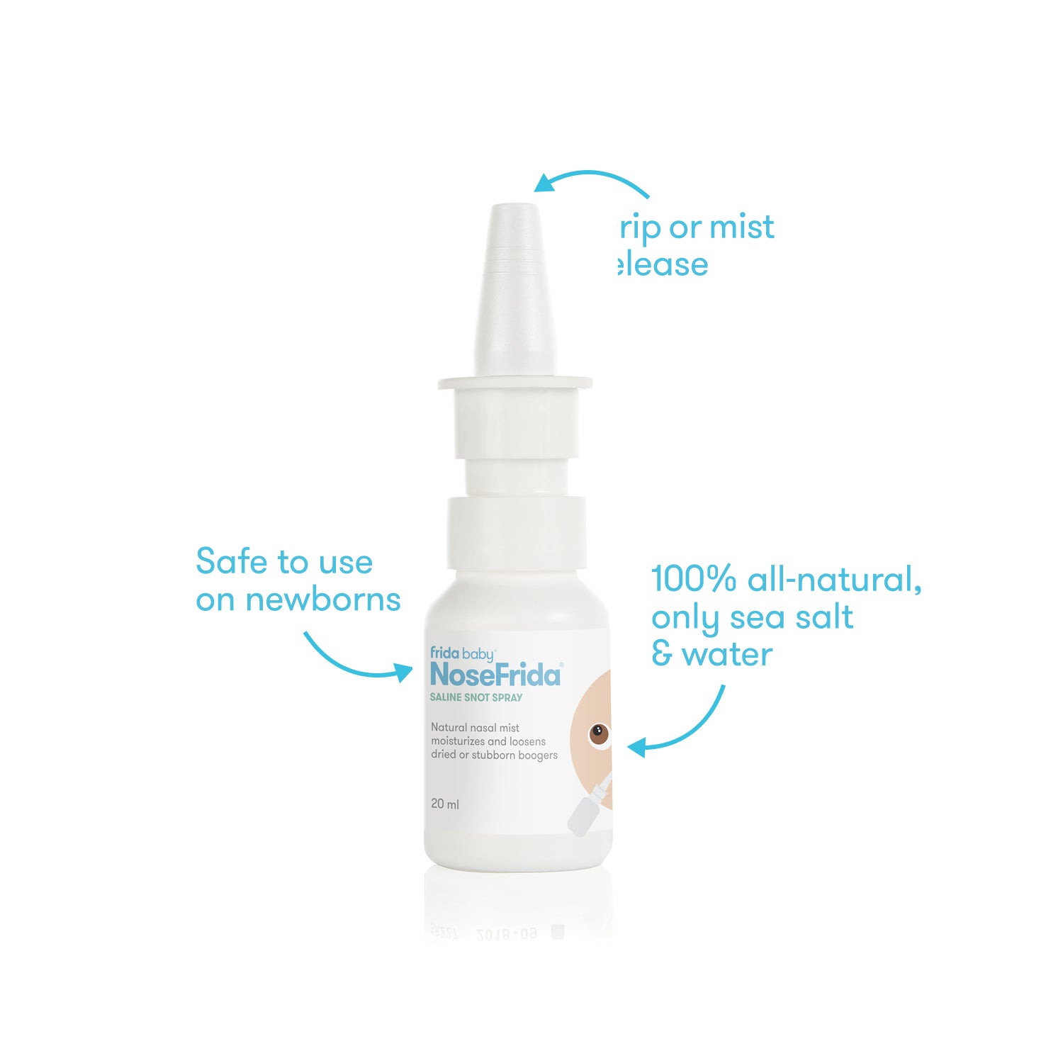 Fridababy® Naravna fiziološka raztopina za nos v pršilu Frida