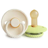 Frigg® Natural rubber Pacifier Rope Cream/Green Tea
