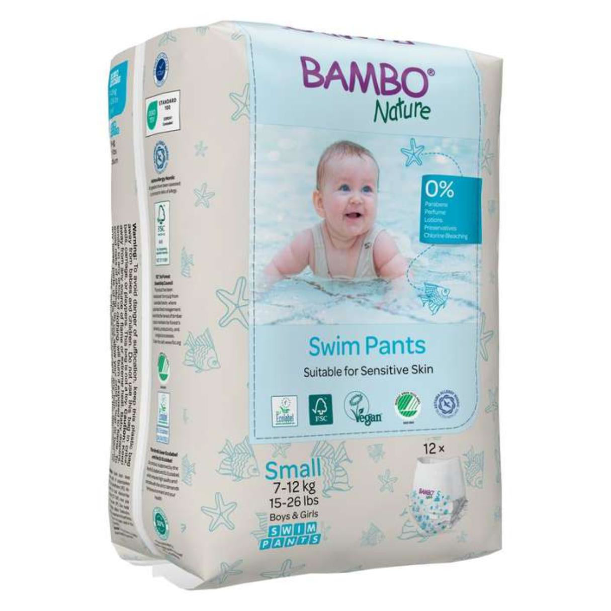 Bambo Nature® Plavalne hlačke Velikost S (7-12 kg) 12 kos Bambo Nature