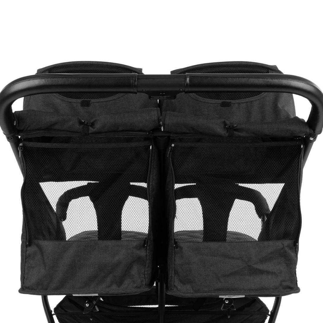 KikkaBoo® Otroški voziček za dvojčke Happy 2 Black KikkaBoo