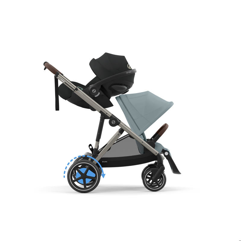 Cybex® Otroški voziček e-Gazelle™ S Stormy Blue (Taupe Frame) Cybex