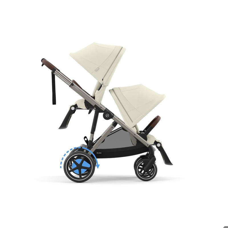 Cybex® Otroški voziček e-Gazelle™ S Seashell Beige (Taupe Frame) Cybex