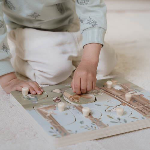 Little Dutch® Lesena zvočna sestavljanka Forest Friends FSC Little Dutch