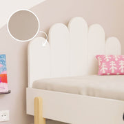 Benlemi® Otroška postelja z vzglavjem NOVA 90x200 Beige Benlemi