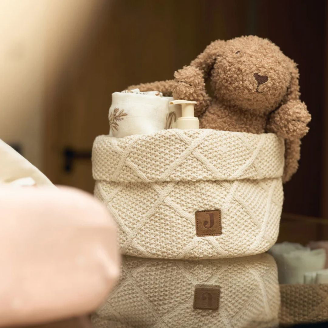 Jollein® Košara za shranjevanje Check Knit Oatmeal Jollein