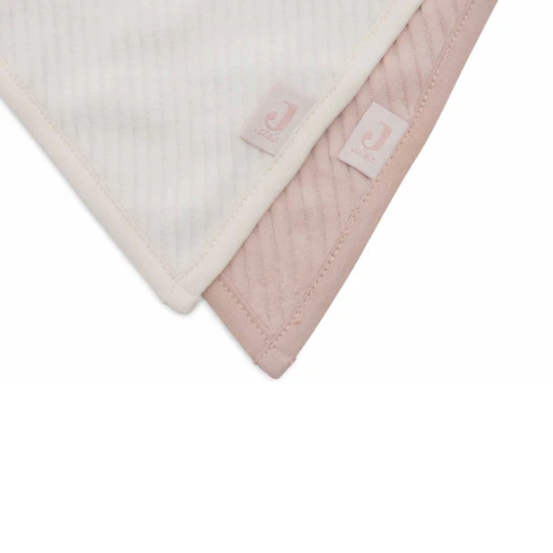 Jollein® Bombažni slinček Velvet Rib Wild Rose/Ivory 2 kosa Jollein