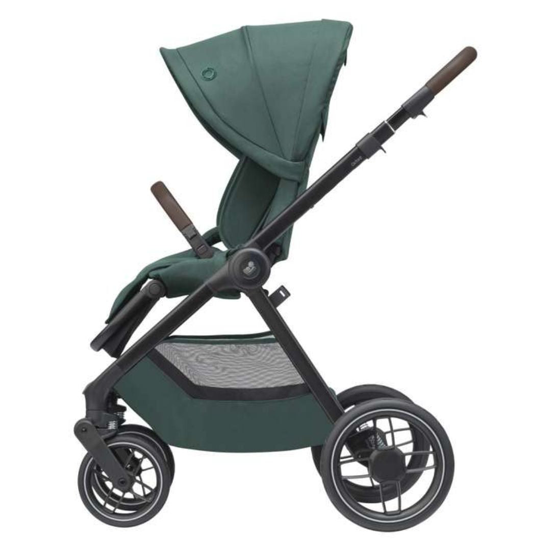 Maxi Cosi® Otroški voziček s sedežno enoto dark frame + dark brown leather Oxford Essential Green Maxi Cosi
