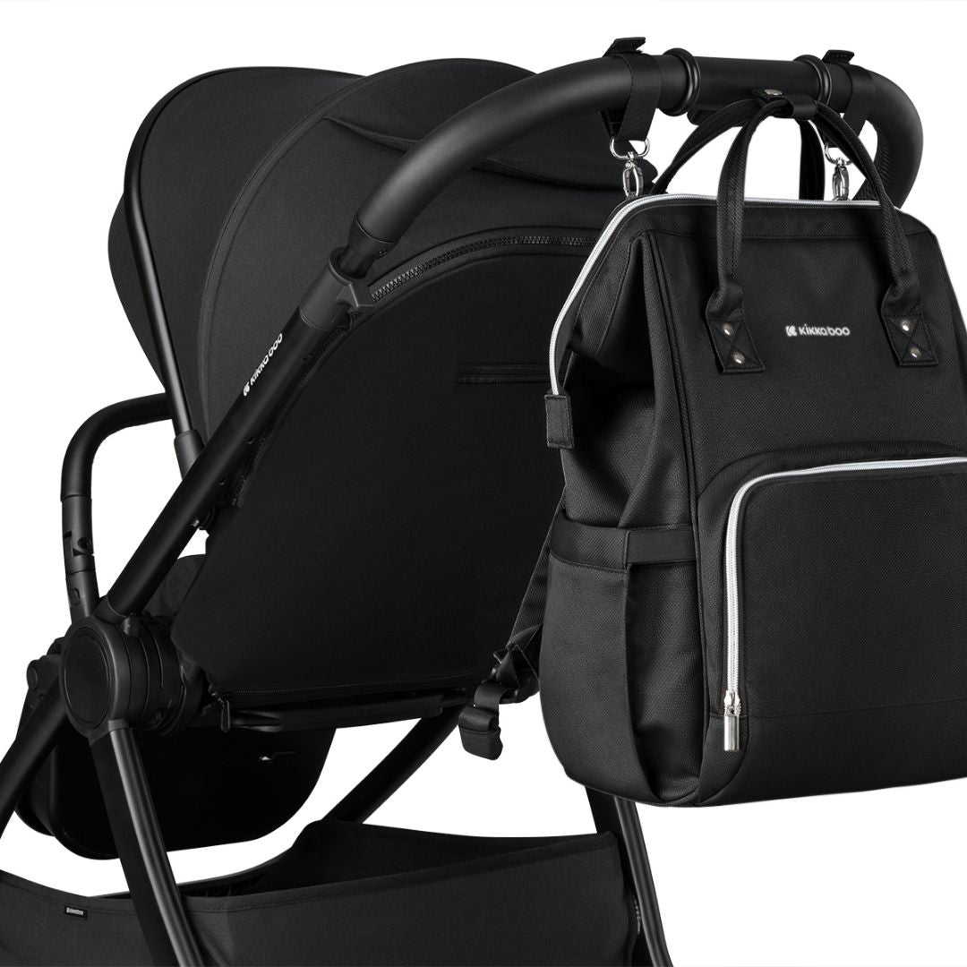 KikkaBoo® Previjalni nahrbtnik Siena Black & Silver 2025 KikkaBoo