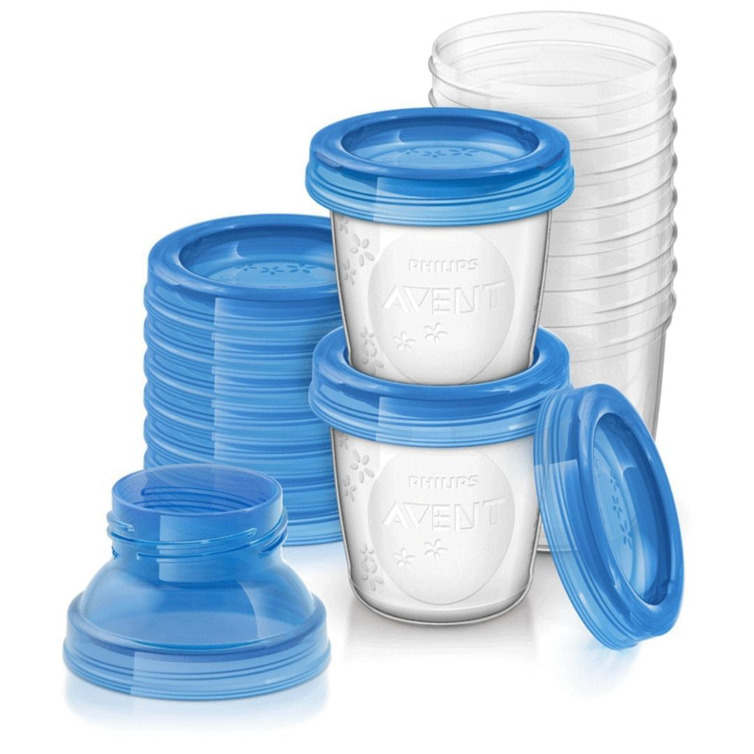 Philips AVENT® Posodice za shranjevanje + adapter 180ml 10 kos Philips AVENT