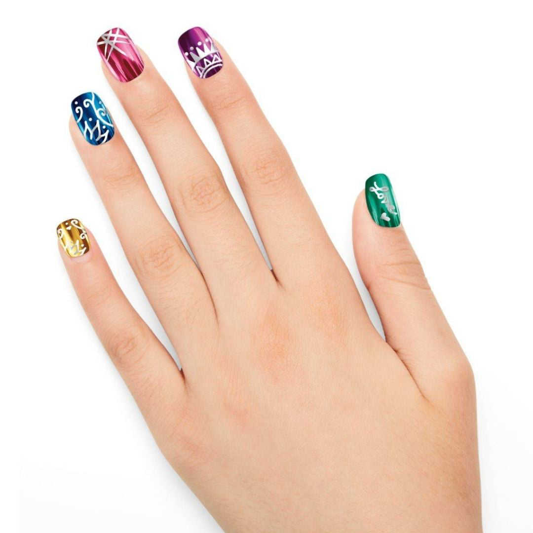 CrazArt® Set izdelovalec nohtov Nail Art Metalic Rainbow CrazArt