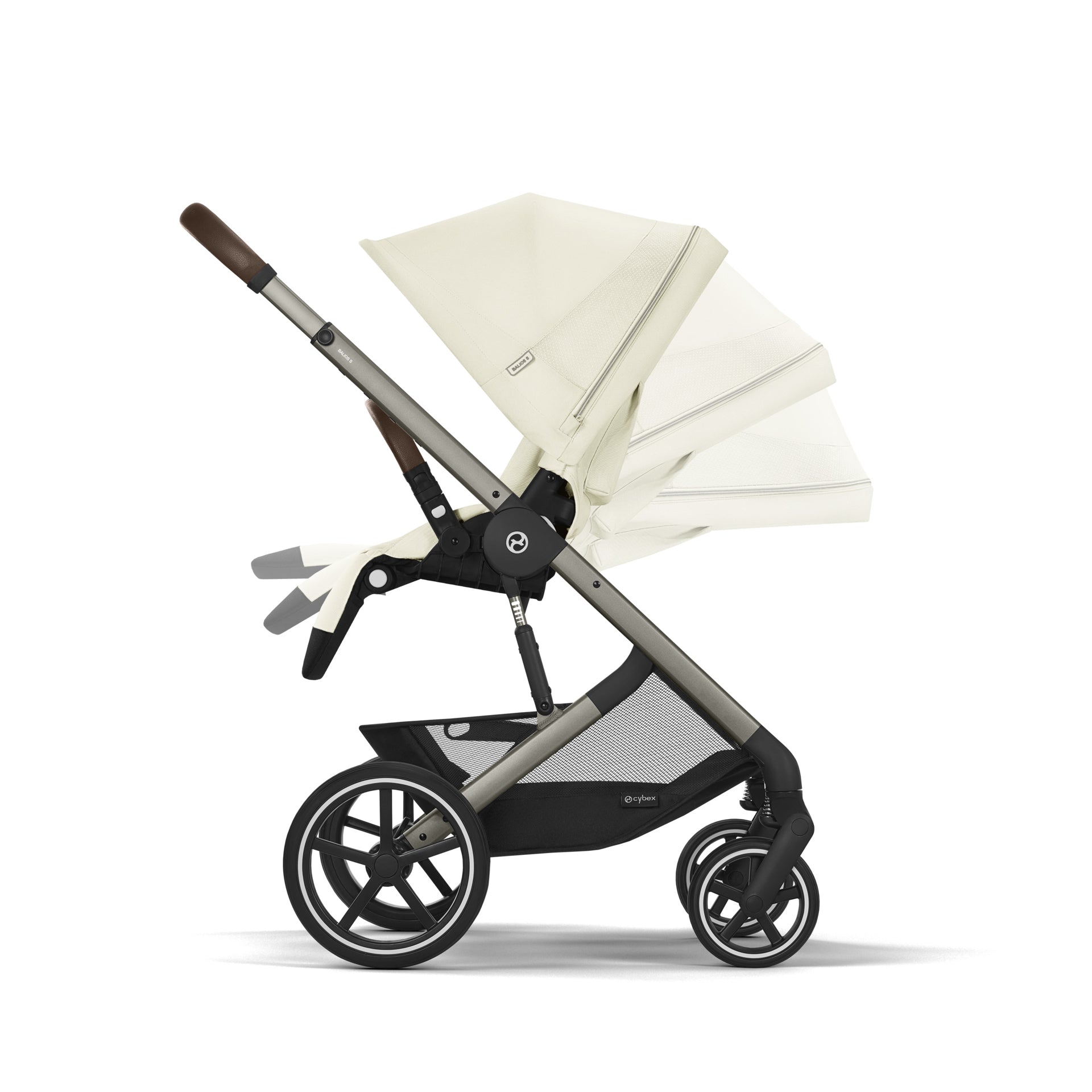 Cybex® Otroški voziček 3v1 Balios S Lux + Avtosedež Cloud G Seashell Beige Cybex