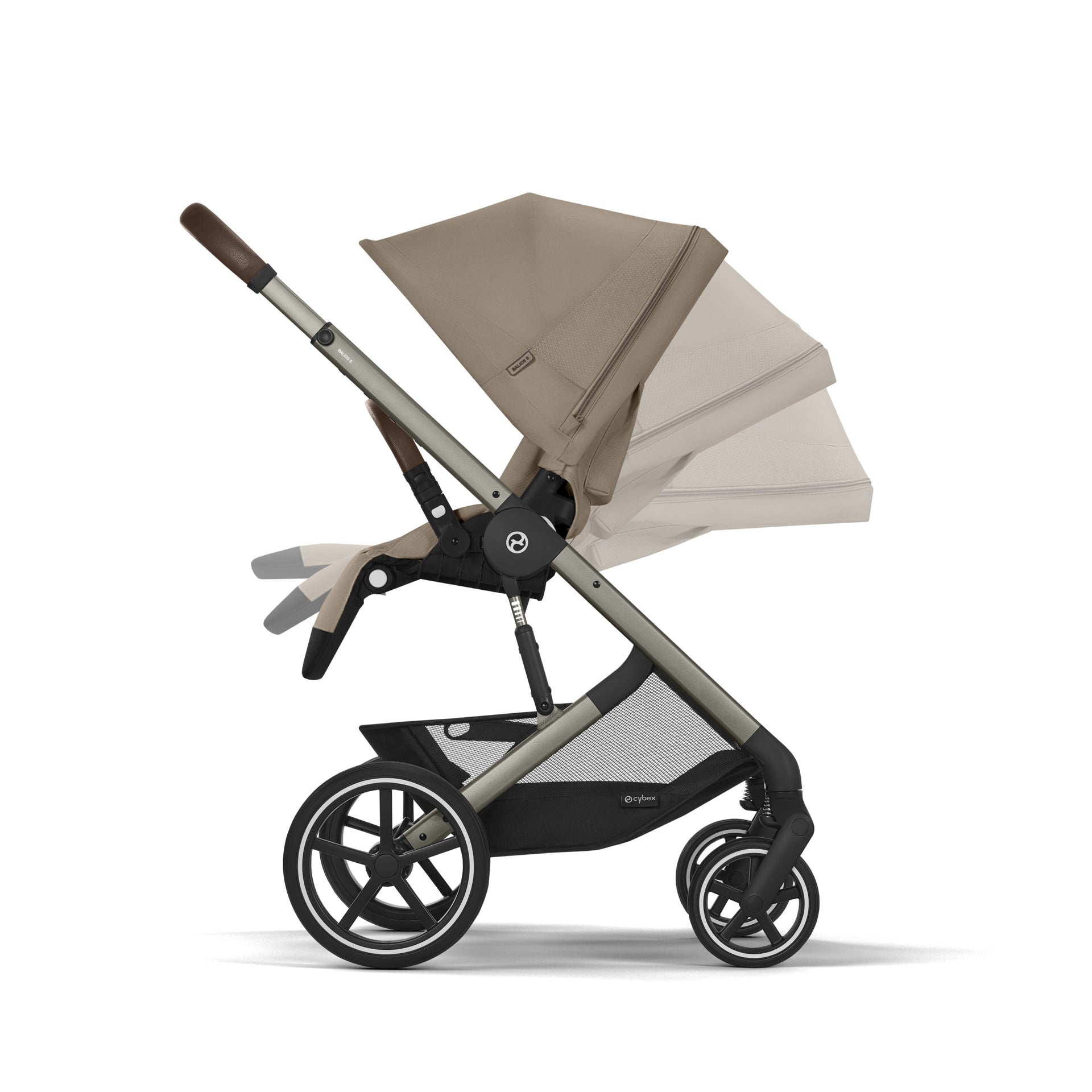 Cybex® Otroški voziček s košaro 2v1 Balios S Lux (0-22 kg) Almond Beige (Taupe Frame) Cybex