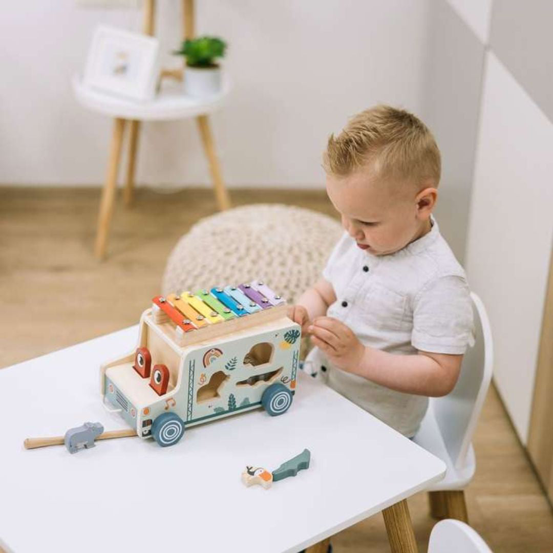 Free2Play® Lesen tovornjak s ksilofonom in živalsko druščino Free2Play