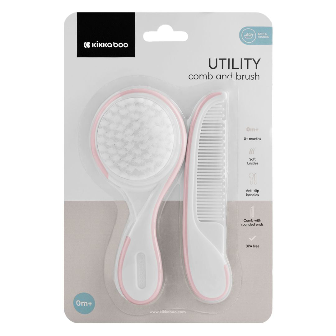 KikkaBoo® Glavnik in krtača Pink KikkaBoo