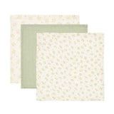 Little Dutch® Facecloths set muslin Blueberry Leaves/Sage 25x25