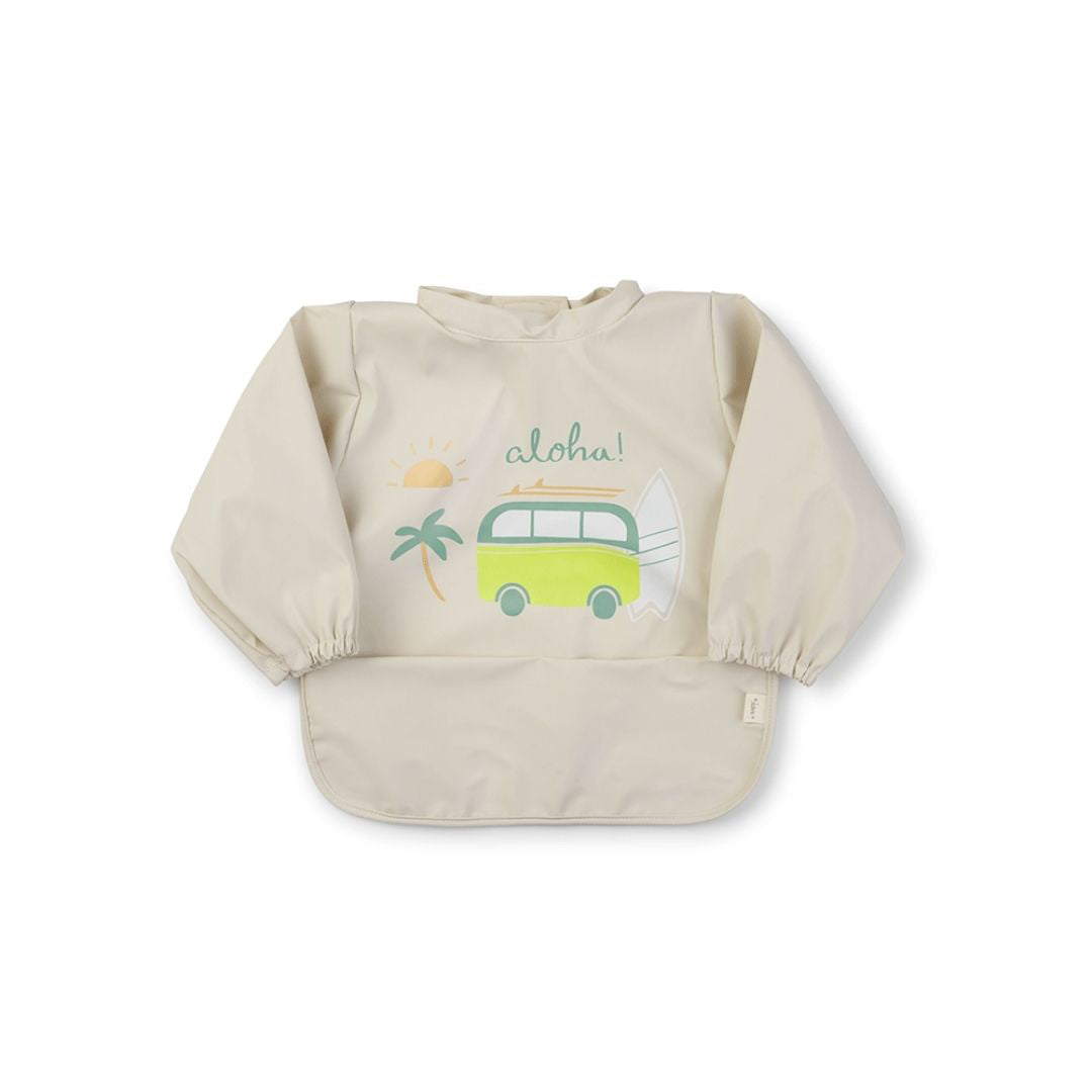 Saro Baby® Nepremočljivi slinček z rokavi Aloha Saro Baby