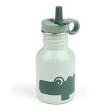 Done by Deer® Metalna bočica sa slamkom Croco Green 350 ml