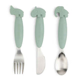 Done by Deer® Cutlery set Deer friends Green