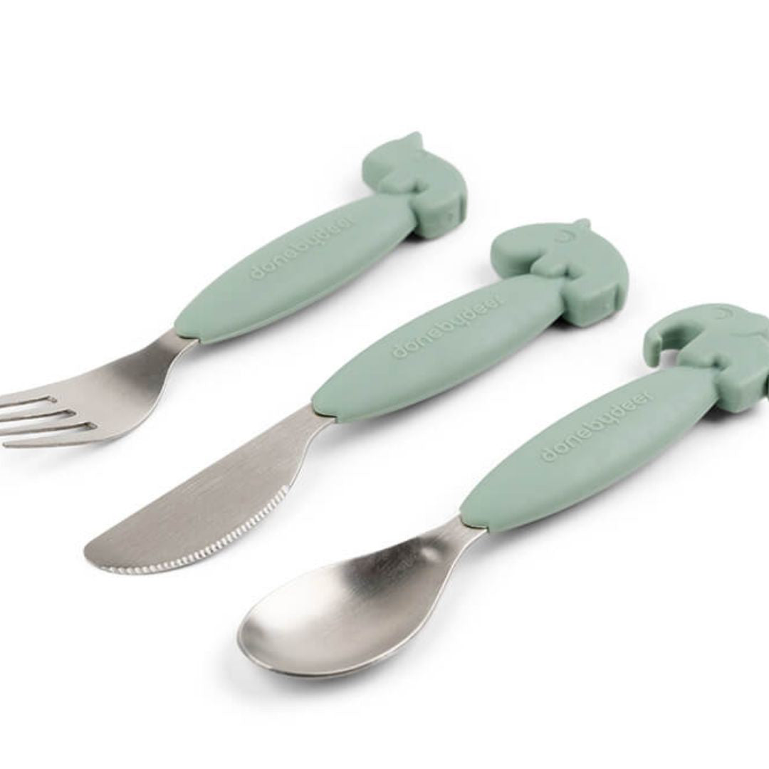 Done by Deer® Jedilni pribor Deer friends Green Done by Deer