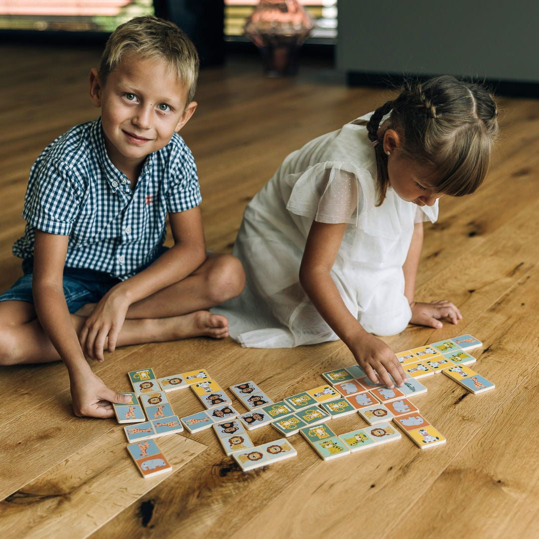 Free2Play® Lesena družabna igra Domino (28 kosov) Free2Play