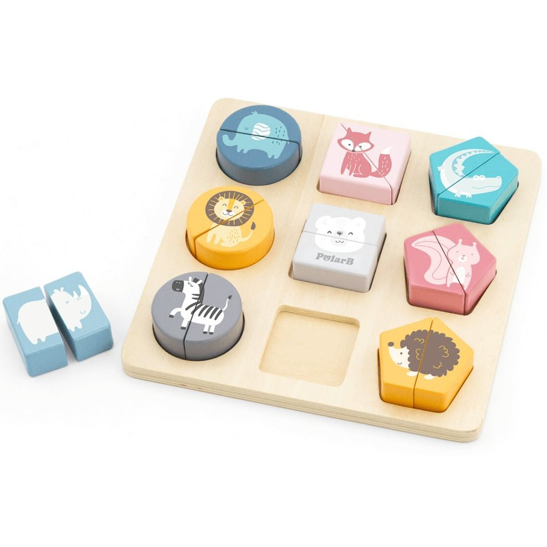 PolarB® Lesena vstavljanka sestavi žival PolarB