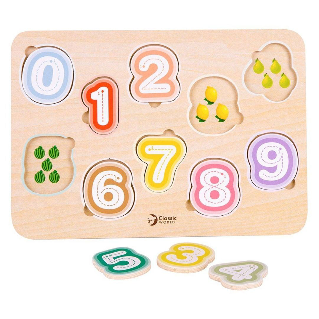 Classic World® Lesena vstavljanka Števila Classic World