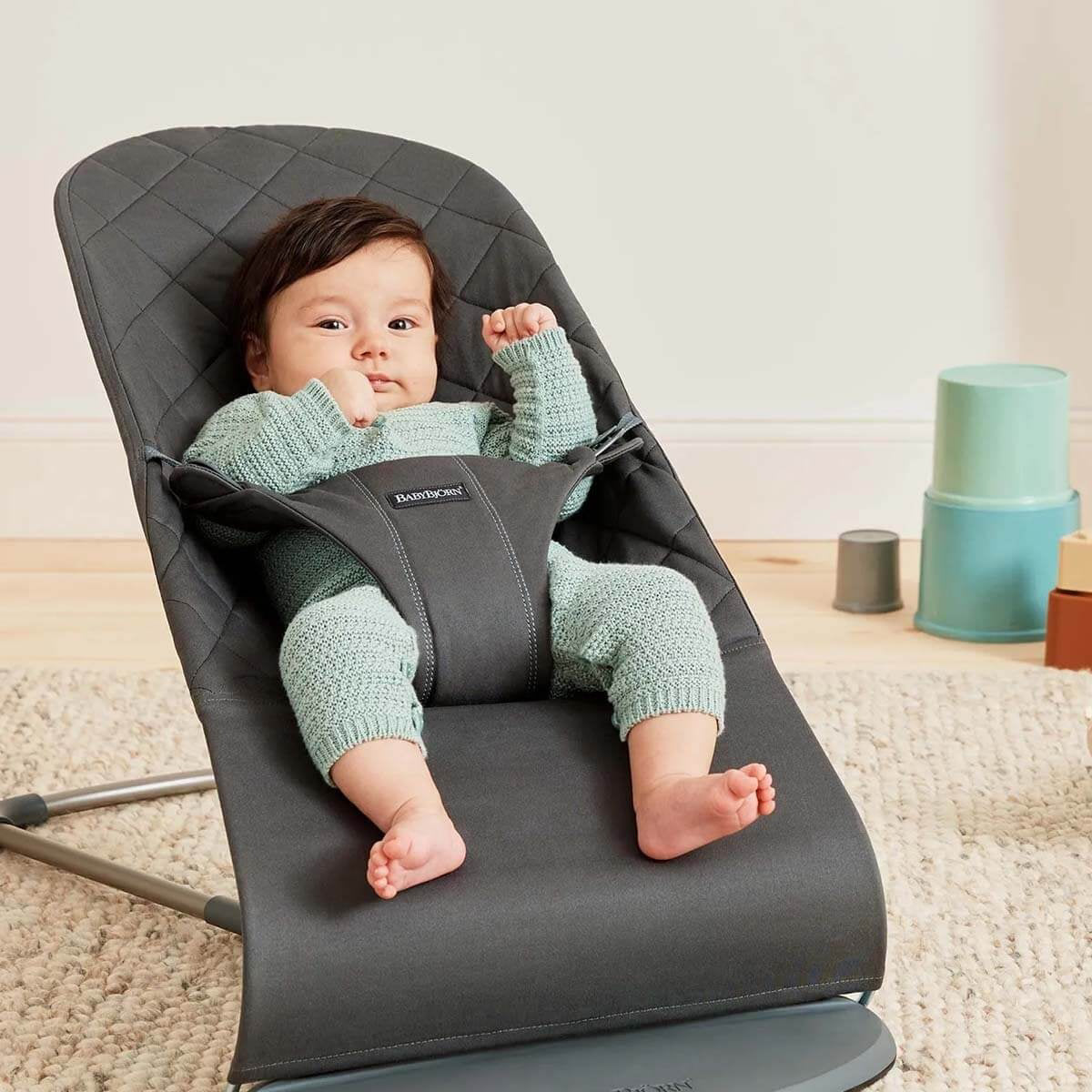 BabyBjörn® Gugalnik Balance Bliss Woven Classic Quilt Anthracite BabyBjörn