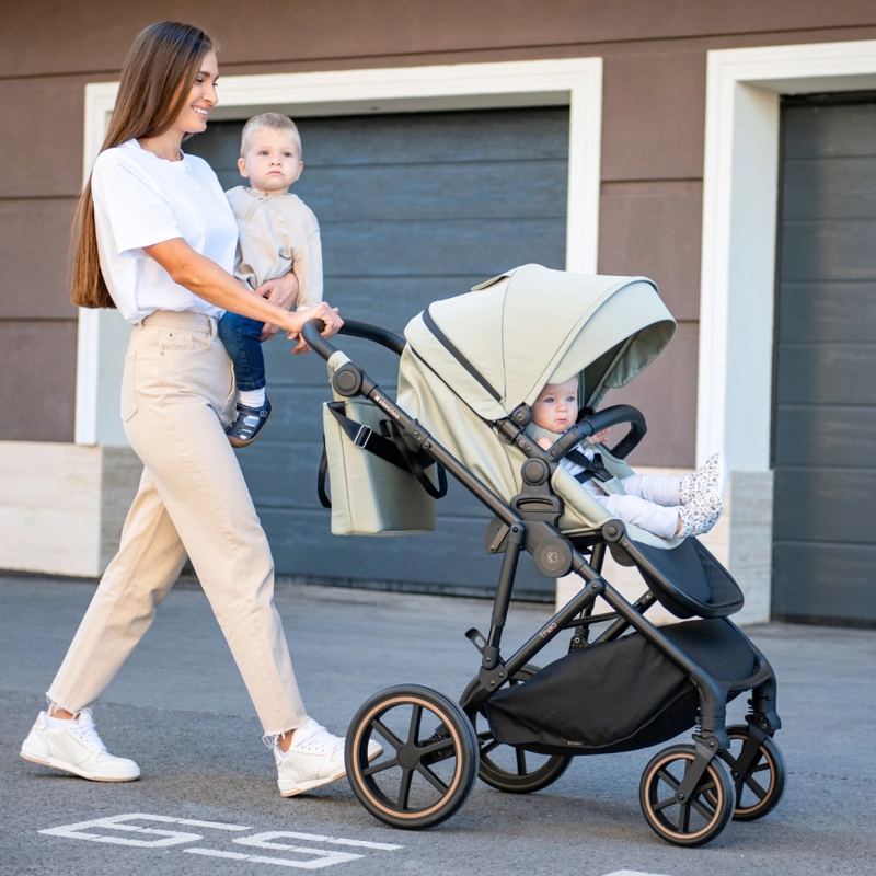 KikkaBoo® Otroški voziček s košaro 2v1 Thea Army Green KikkaBoo