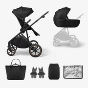 KikkaBoo® Otroški voziček s košaro 2v1 Thea Black KikkaBoo