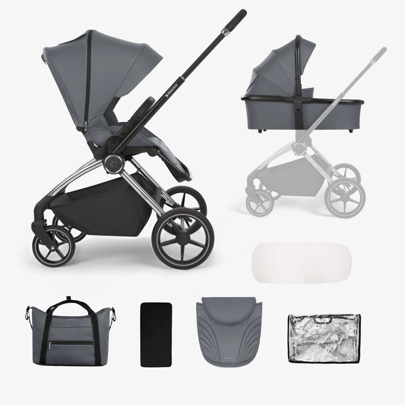 KikkaBoo® Otroški voziček s košaro 2v1 Kara Grey KikkaBoo