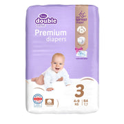 Violeta® Plenice Cotton Touch 3 Midi (4-9 kg) 64 kosov + Vlažilni robčki Water Care Violeta